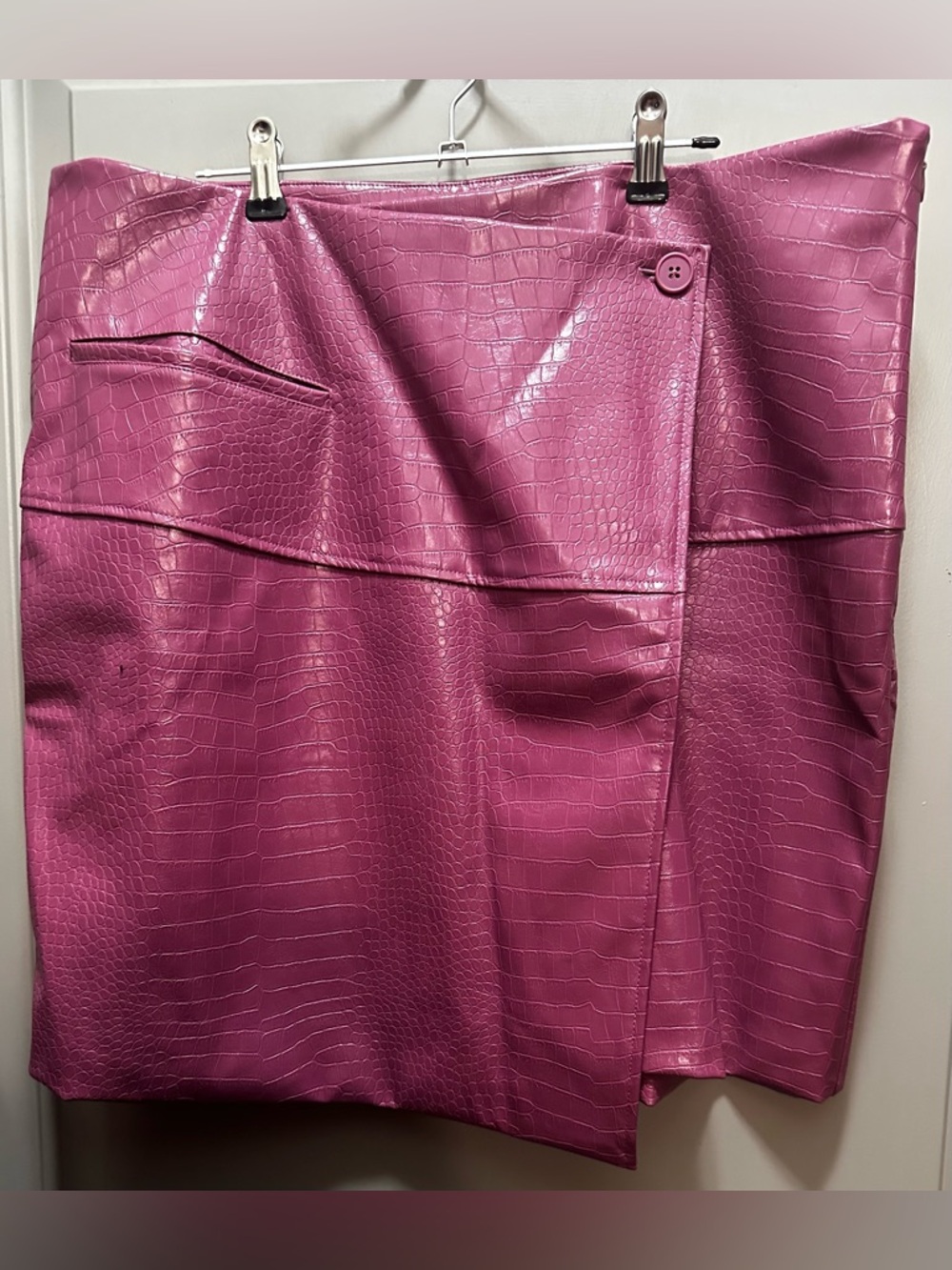 Worthington Size 16 Asymmetrical Artificial Leather Skirt NWT